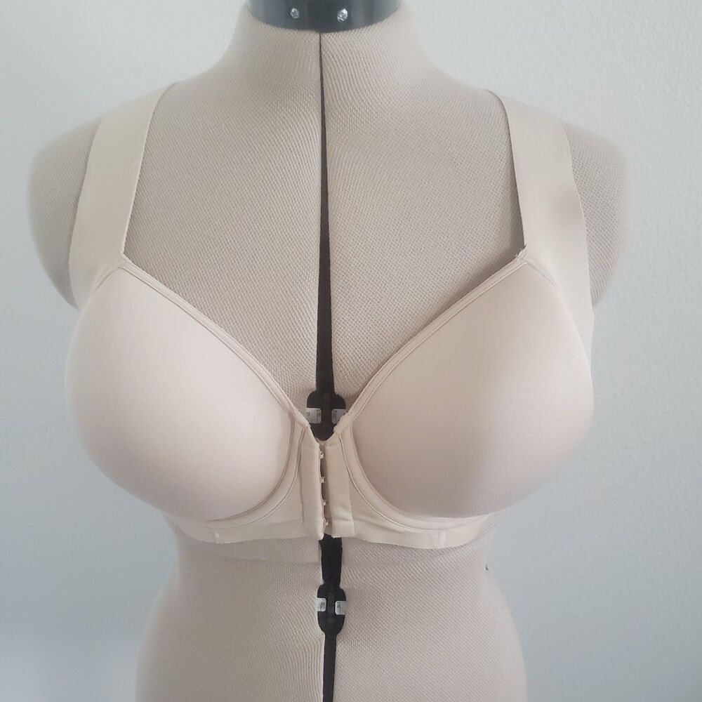 Bali Bra Size 40C Front Closure EverSmooth Posture Boost Underwire Nude DF3450